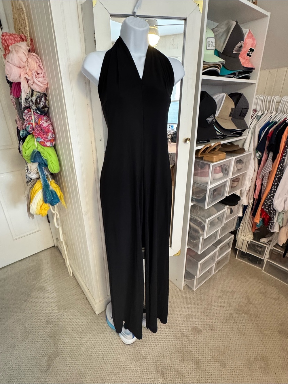 Joules Black Halter Wide-Leg Jumpsuit
